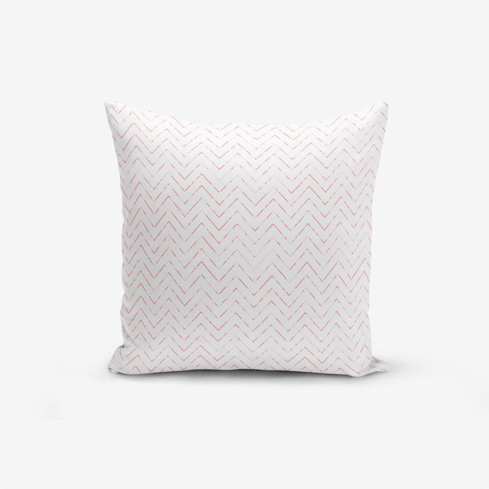 Povlak na polštář s příměsí bavlny Minimalist Cushion Covers Fusya Colorful Zigzag Modern, 45 x 45 cm - Bonami.cz