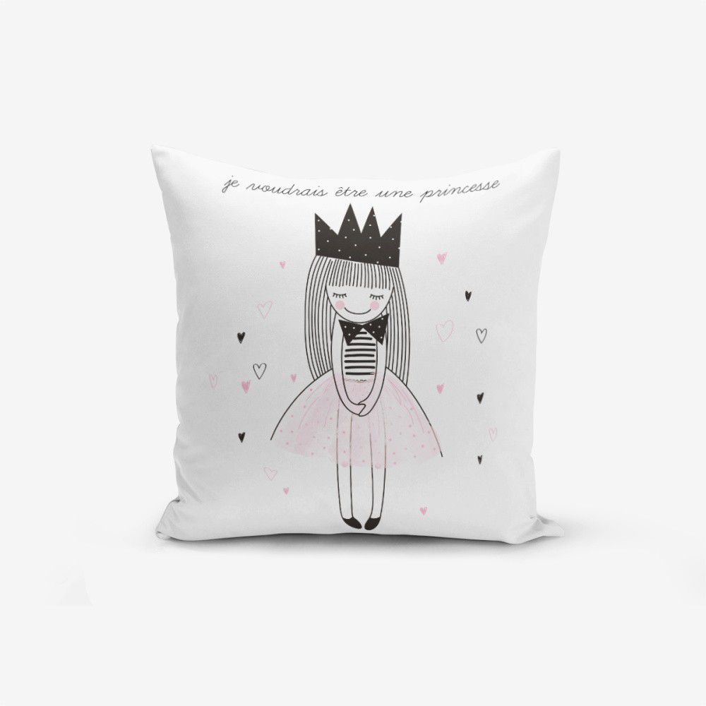 Povlak na polštář s příměsí bavlny Minimalist Cushion Covers Je Noudrais Etre Une Princesse, 45 x 45 cm - Bonami.cz