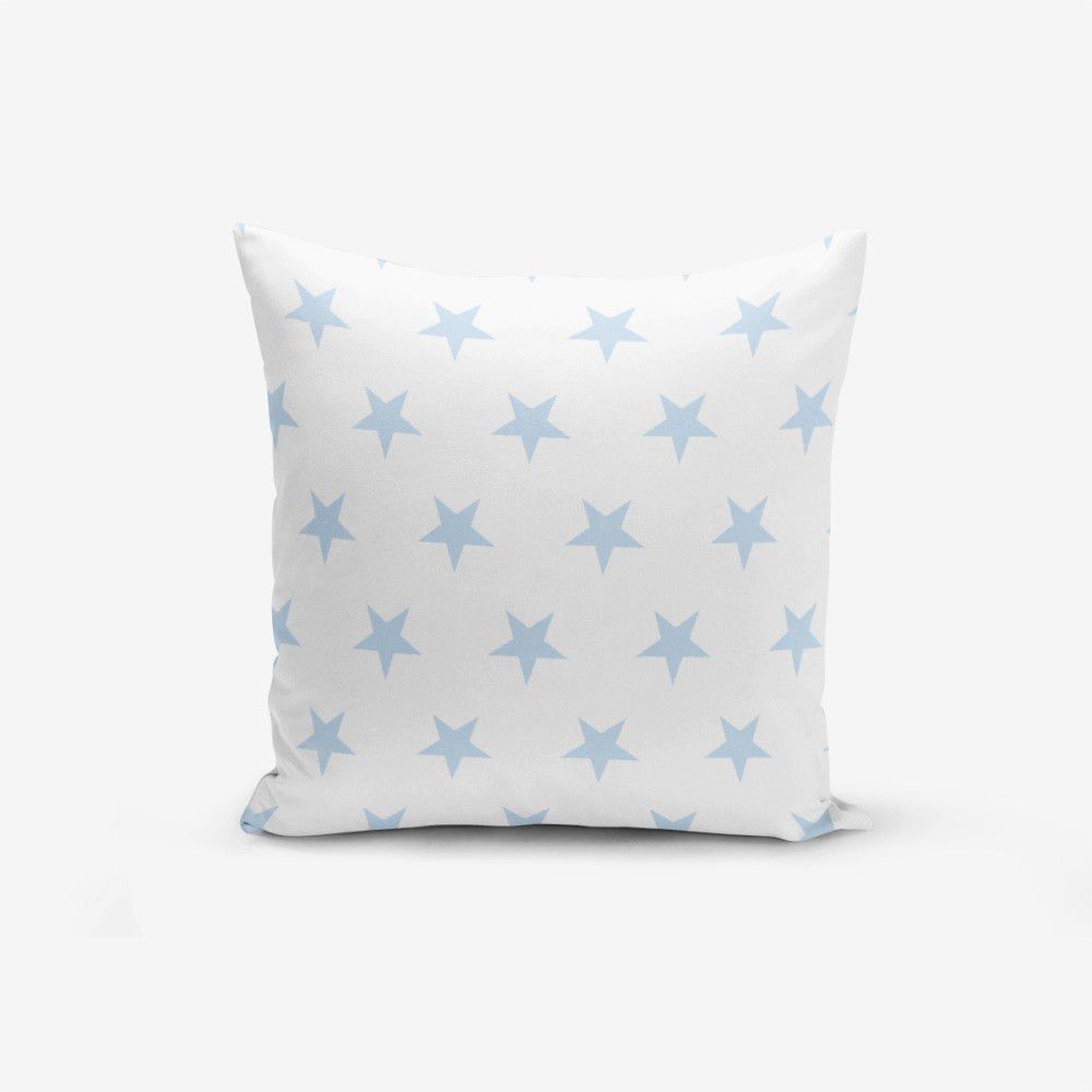 Povlak na polštář s příměsí bavlny Minimalist Cushion Covers Light Blue Star, 45 x 45 cm - Bonami.cz