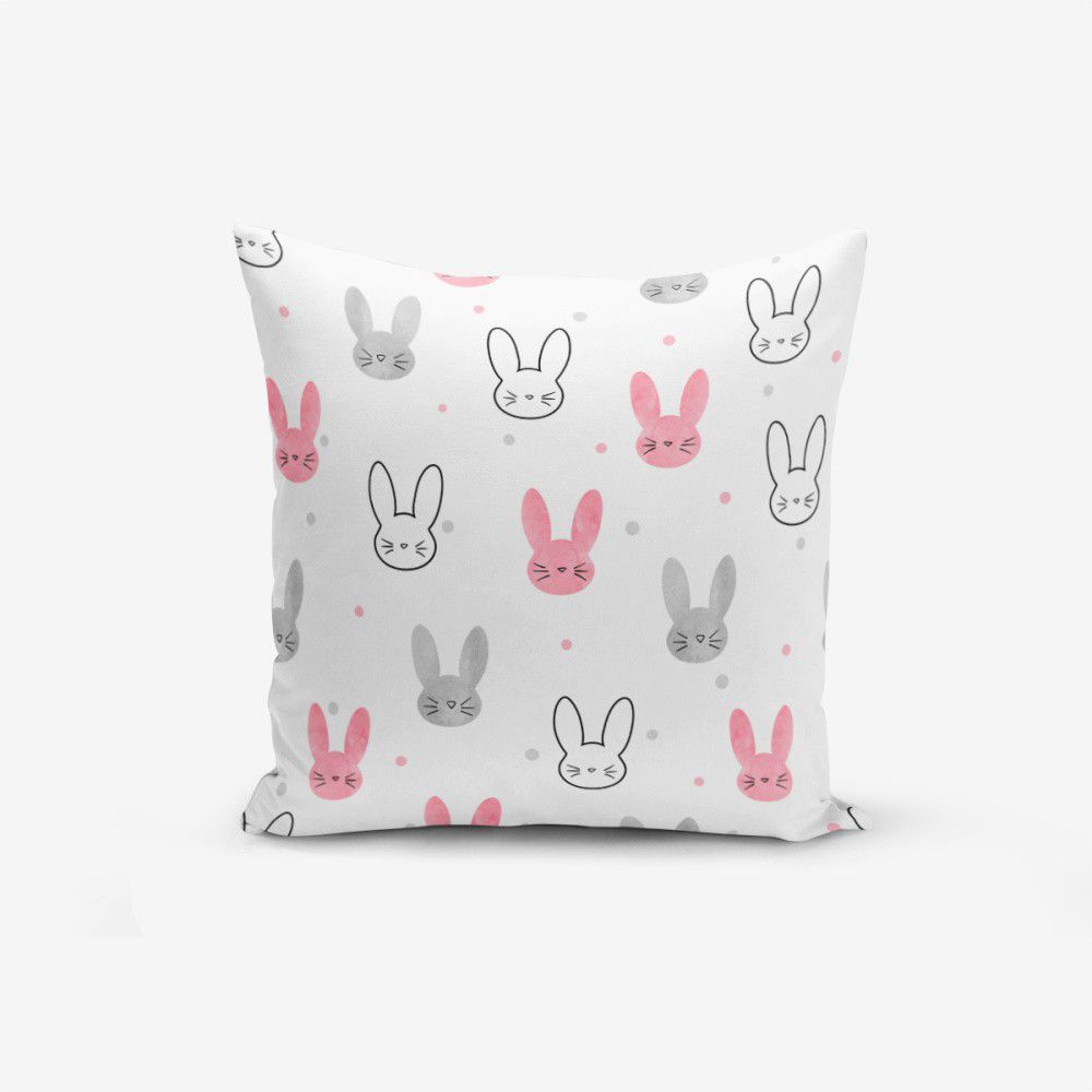 Povlak na polštář s příměsí bavlny Minimalist Cushion Covers Little Rabbits, 45 x 45 cm - Bonami.cz