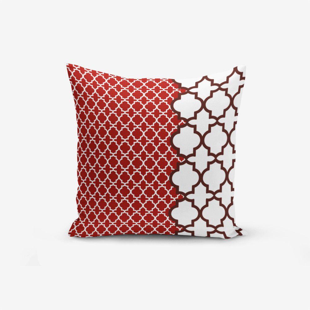 Povlak na polštář s příměsí bavlny Minimalist Cushion Covers Geometric Rojo, 45 x 45 cm - Bonami.cz
