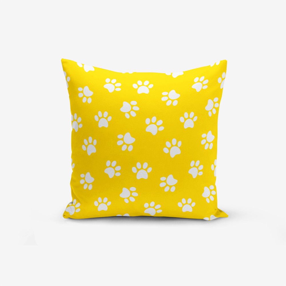 Žlutý povlak na polštář s příměsí bavlny Minimalist Cushion Covers Yellow Background Pati, 45 x 45 cm - Bonami.cz