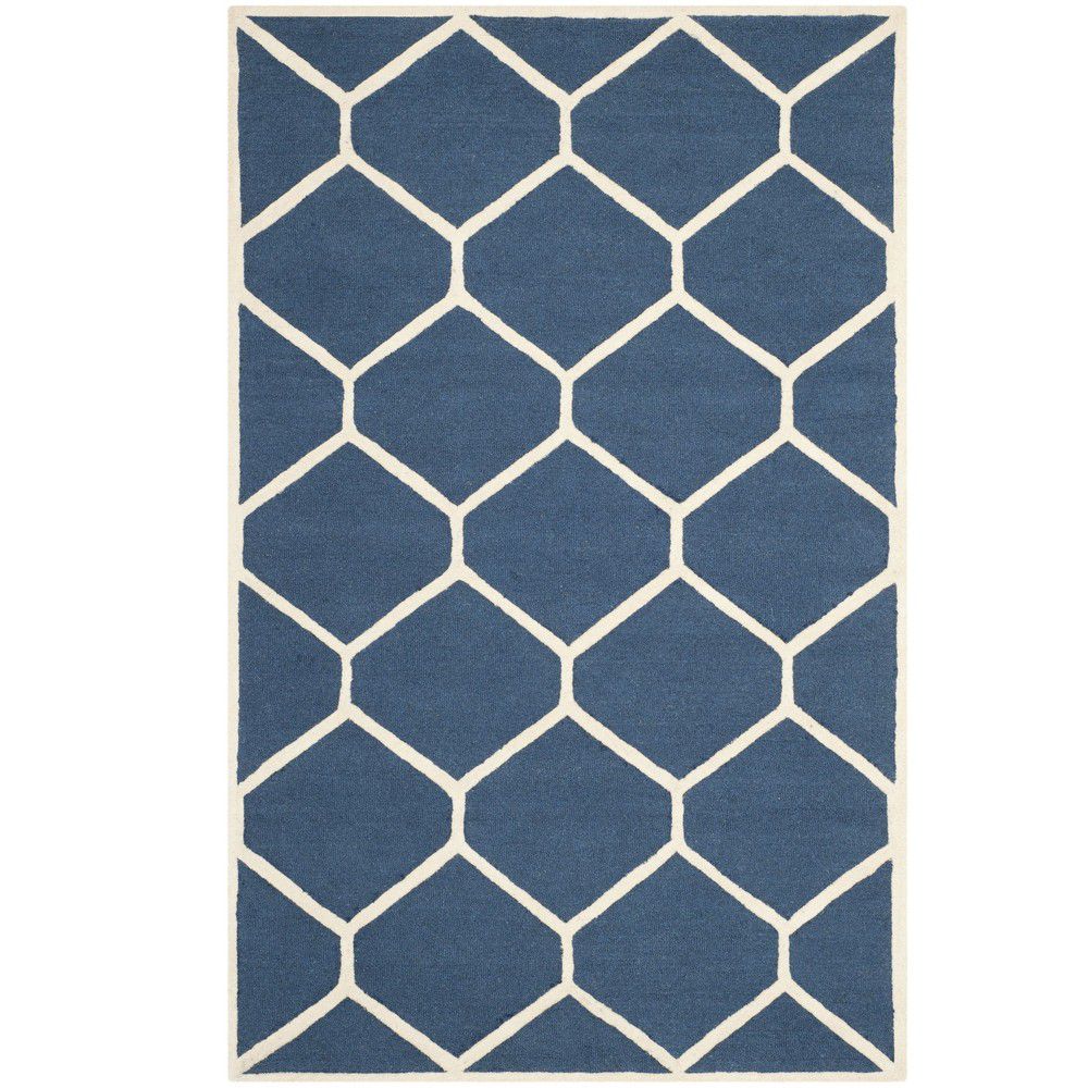 Tmavě modrý vlněný koberec Safavieh Lulu 121 x 182 cm - Bonami.cz