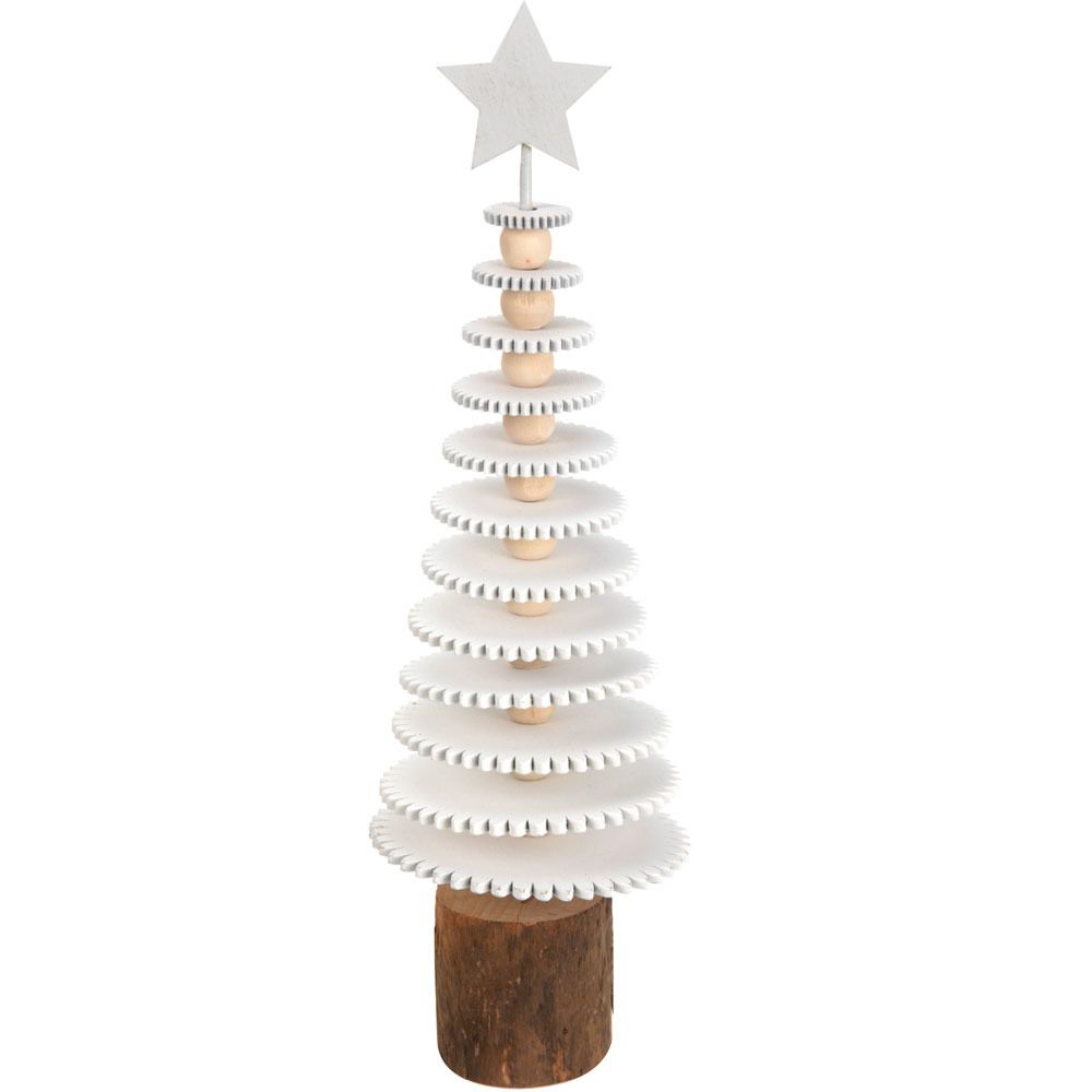 Vánoční dřevěná dekorace Snowflake tree, 25 cm - 4home.cz