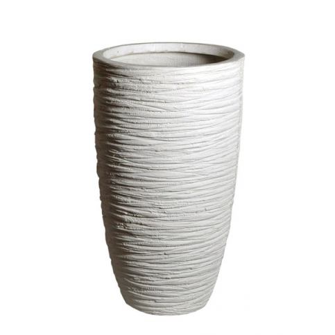 . Betonovo-akrylátový květináč Stripes White L, 56x100 cm - Alomi Design