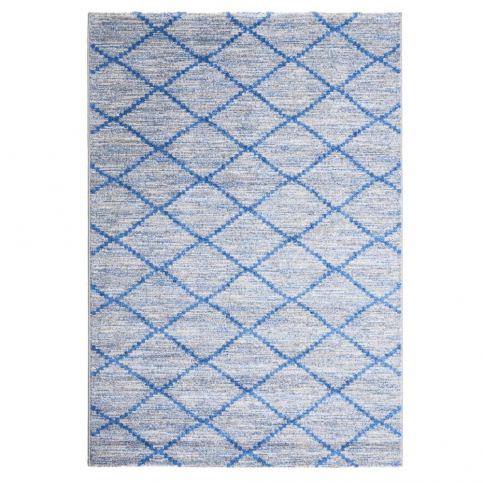 Šedo-modrý vysoce odolný koberec Floorita Tibet, 80 x 150 cm - Bonami.cz