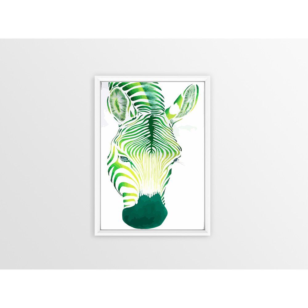 Plakát Piacenza Art Green Zebra, 33,5 x 23,5 cm - Bonami.cz