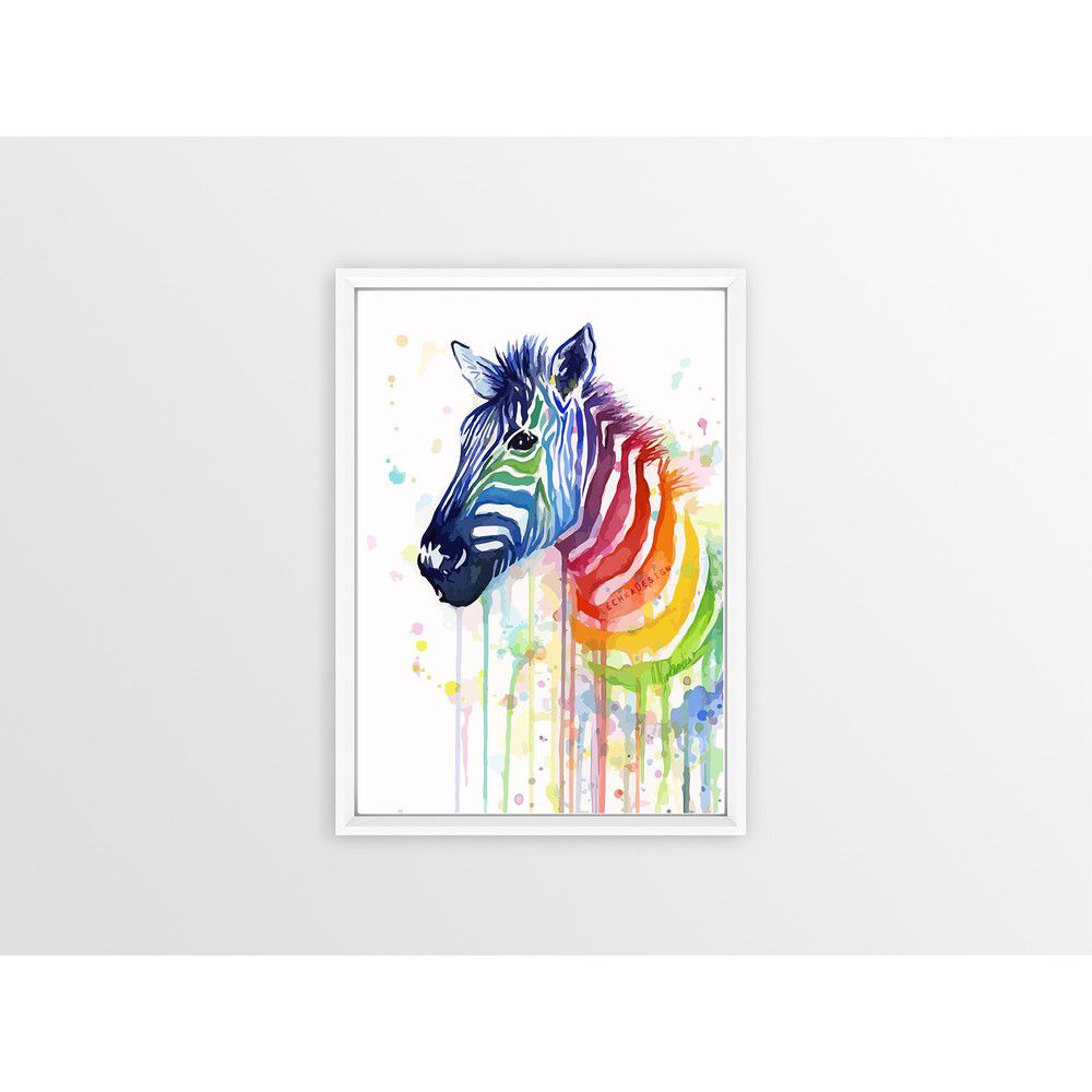 Plakát Piacenza Art Rainbow Zebra, 33,5 x 23,5 cm - Bonami.cz