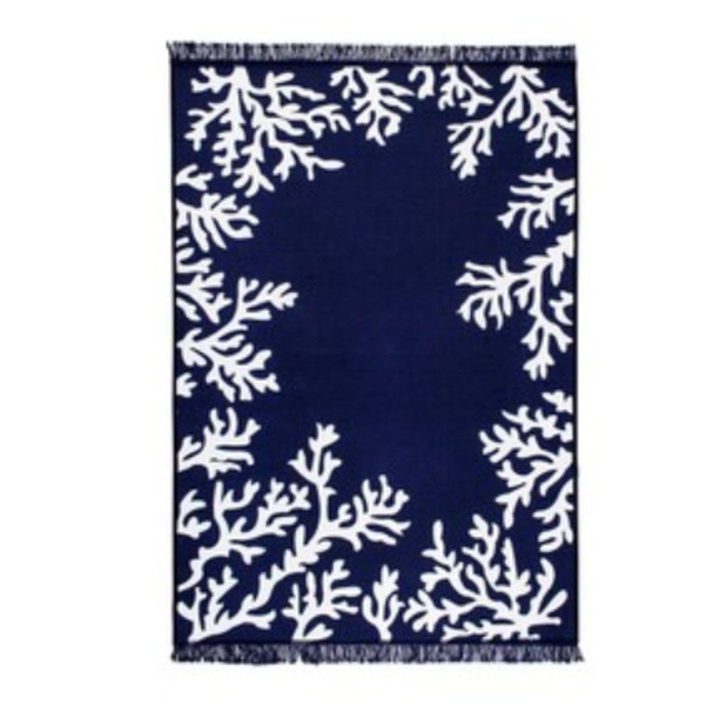 Modro-bílý oboustranný koberec Coral, 160 x 250 cm - Bonami.cz