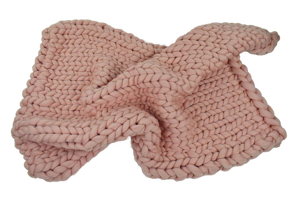 Benlemi Chunky blanket - Gigantická ručně pletená deka z australské Merino vlny Rozměr: 90 x 120 cm - Benlemi.cz