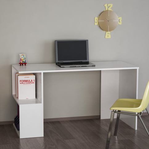 Bílý pracovní stůl Mercan, 140 x 75 cm - Bonami.cz