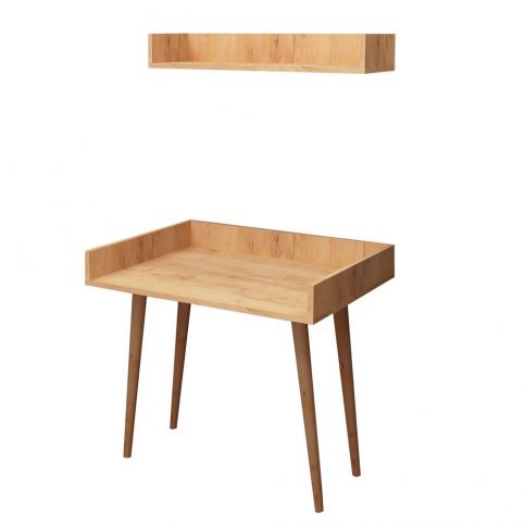Pracovní stůl s dubovým dekorem Harmony, 90 x 60 cm - Bonami.cz
