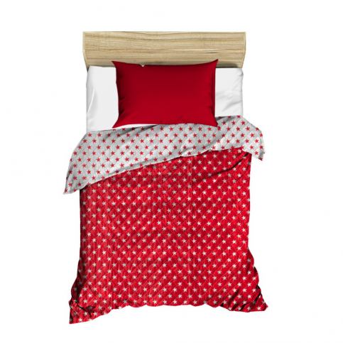 Červený prošívaný přehoz přes postel Dots, 160 x 230 cm - Bonami.cz