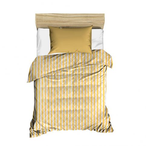 Žlutý prošívaný přehoz přes postel Amanda, 160 x 230 cm - Bonami.cz