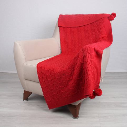 Červená deka Tata, 130 x 170 cm - Bonami.cz