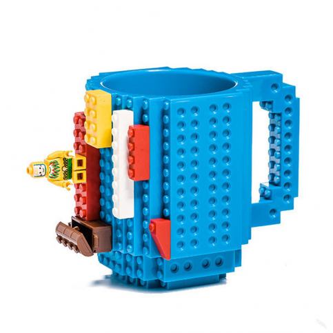 Modrý plastový hrnek s motivem LEGO s kostičkami Just Mustard, 350 ml - Bonami.cz
