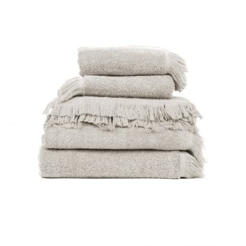 Set 4 šedých osušek a 2 ručníků z čisté bavlny Casa Di Bassi Compacto - Bonami.cz