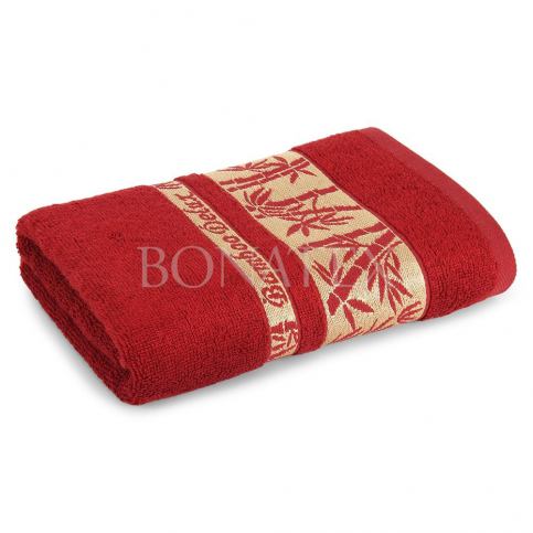 Bambusový ručník Bonia bordó - Bonatex.cz