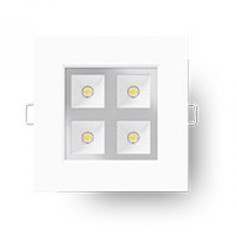 Podhledové LED svítidlo, 10,5x10,5cm, 4W, neutrální bílá - Rozsvitsi.cz - svítidla
