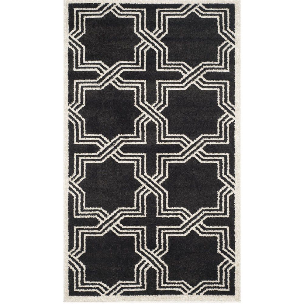 Černý koberec vhodný i do exteriéru Safavieh Barcares, 243 x 152 cm - Bonami.cz
