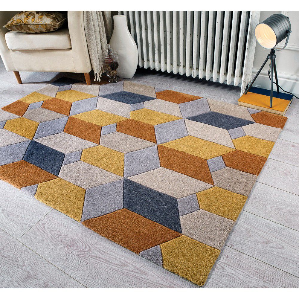Žlutý koberec Flair Rugs Scope, 80 x 150 cm - Bonami.cz