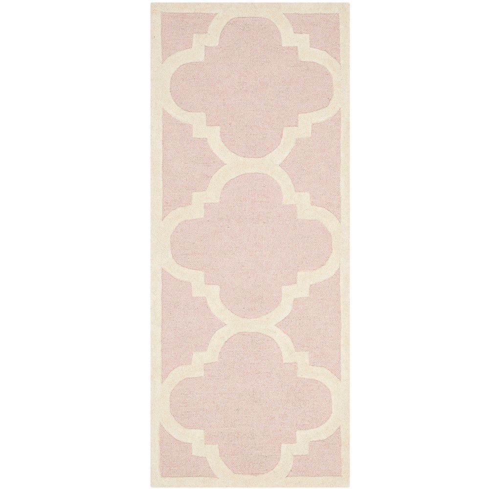 Růžový vlněný běhoun Safavieh Clark, 91 x 60 cm - Bonami.cz