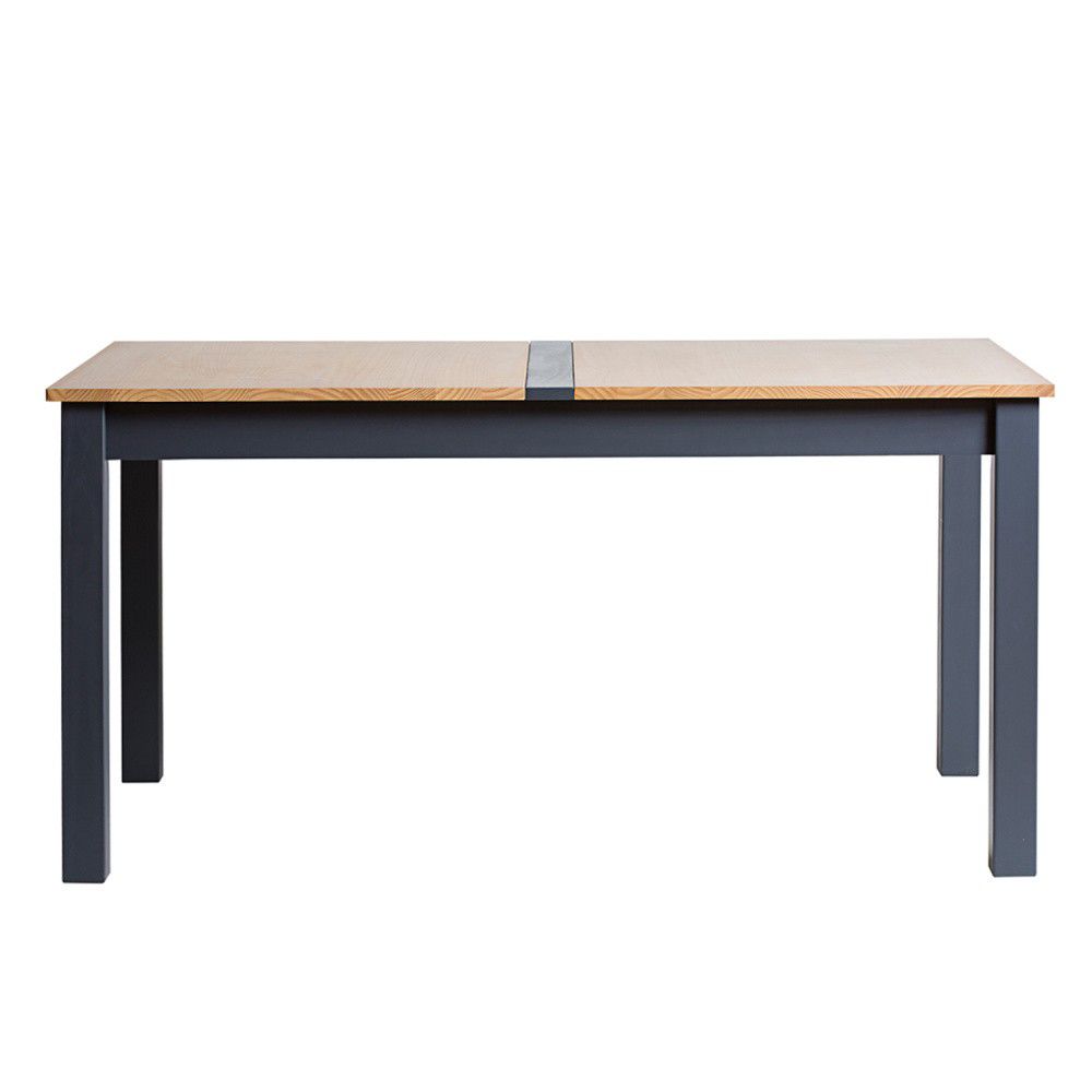 Antracitově šedý rozkládací jídelní stůl z masivního borovicového dřeva Marckeric Jade, 150 x 85 cm - Bonami.cz