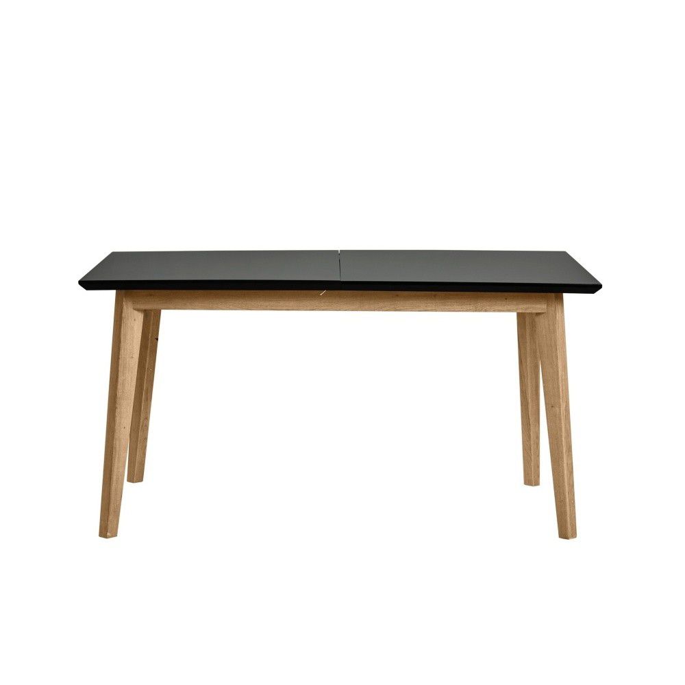 Jídelní stůl z jasanového dřeva s černými nohami Ragaba Contrast, 180 x 90 cm - Bonami.cz