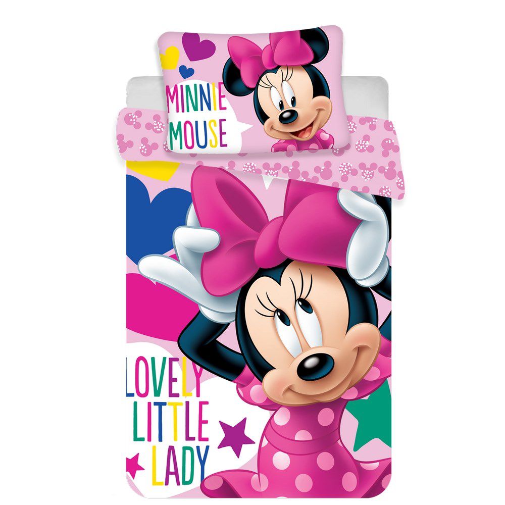 Jerry fabrics Disney povlečení do postýlky Minnie baby 100x135 + 40x60 cm - POVLECENI-OBCHOD.CZ