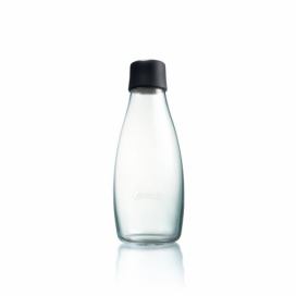 Černá skleněná lahev ReTap s doživotní zárukou, 500 ml