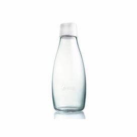Mléčně bílá skleněná lahev ReTap, 500 ml