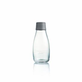 Šedá skleněná lahev ReTap s doživotní zárukou, 300 ml