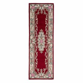 Červený vlněný koberec Flair Rugs Aubusson, 67 x 210 cm Bonami.cz