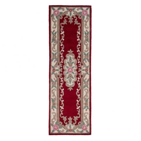 Červený vlněný koberec Flair Rugs Aubusson, 67 x 210 cm Bonami.cz