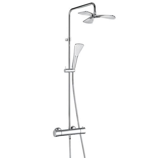 Sprchový systém Kludi Fizz na stěnu s termostatickou baterií chrom 6709505-00 - Siko - koupelny - kuchyně