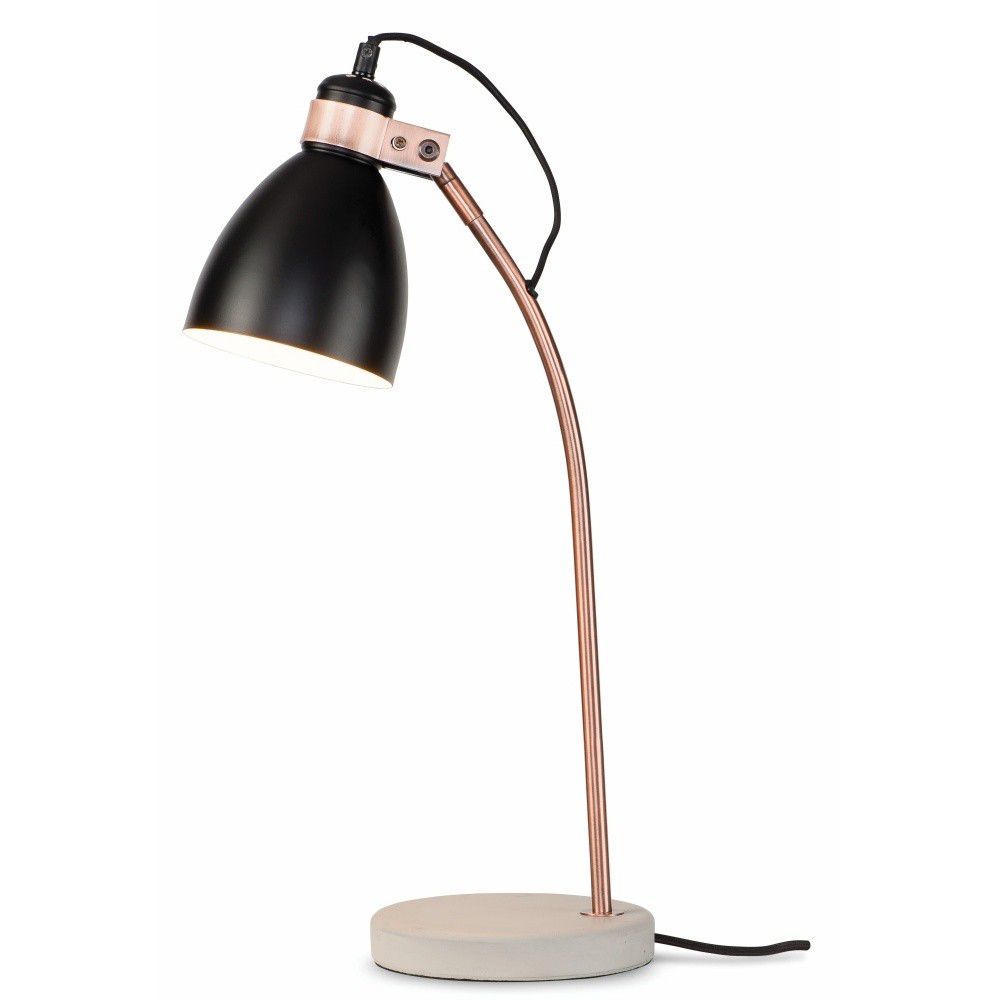 Černo-šedá stolní lampa s kovovým stínidlem (výška 50 cm) Denver – it\'s about RoMi - Bonami.cz