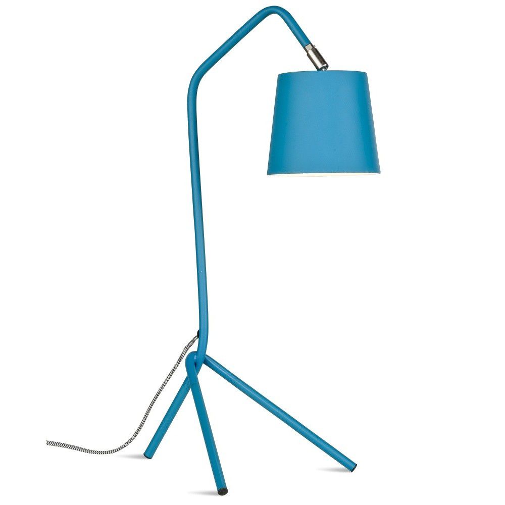 Modrá stolní lampa s kovovým stínidlem (výška 59 cm) Barcelona – it\'s about RoMi - Bonami.cz