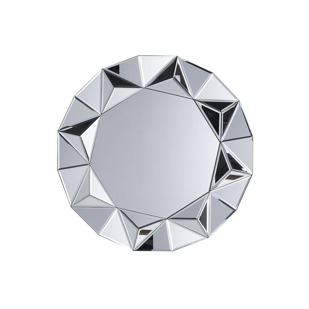 Nástěnné stříbrné zrcadlo ø70 cm HABAY - Beliani.cz