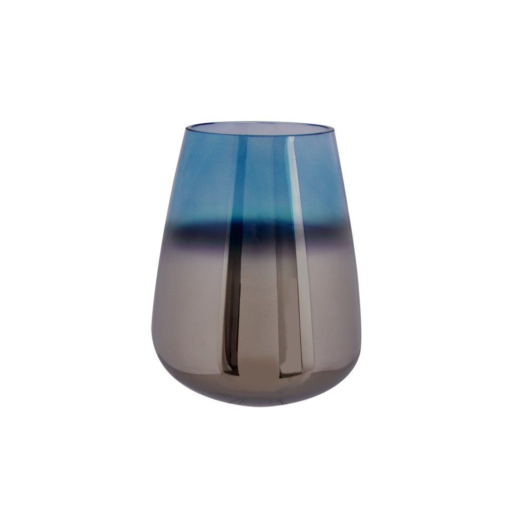 Modrá skleněná váza PT LIVING Oiled, výška 18 cm - Bonami.cz