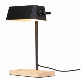 Stolní lampa s kovovým stínidlem v černo-přírodní barvě (výška 40 cm) Cambridge – it\'s about RoMi