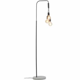Černo-šedá stojací lampa s kovovým stínidlem (výška 190 cm) Oslo – it\'s about RoMi