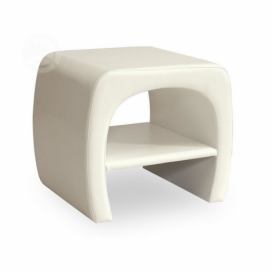 KN nábytek Moderní čalouněný noční stolek CS4278 bílý