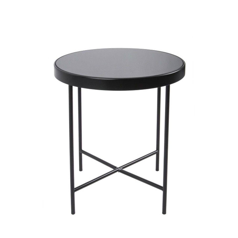 Černý příruční stolek Leitmotiv Smooth, ⌀ 42,5 cm - Bonami.cz
