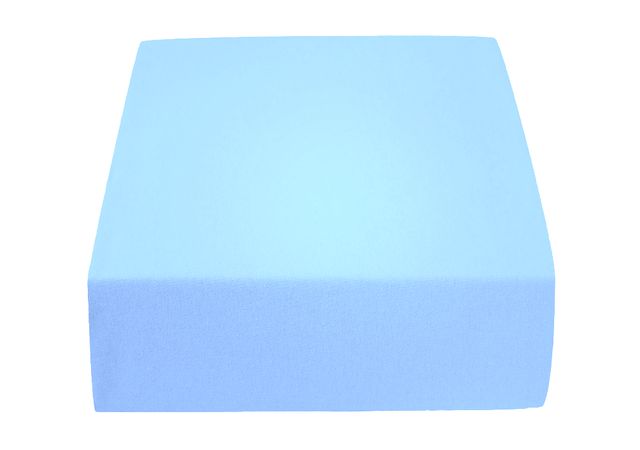 Jersey prostěradlo světle modré 90 x 200 cm Gramáž (hustota vlákna): Standard (145 g/m2) - Výprodej Povlečení
