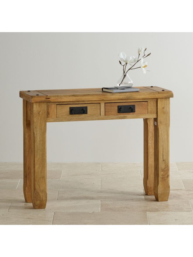 Konzolový stůl Hina 110x76x35 z mangového dřeva Mango natural - Lakšmi - Indický Nábytek.cz