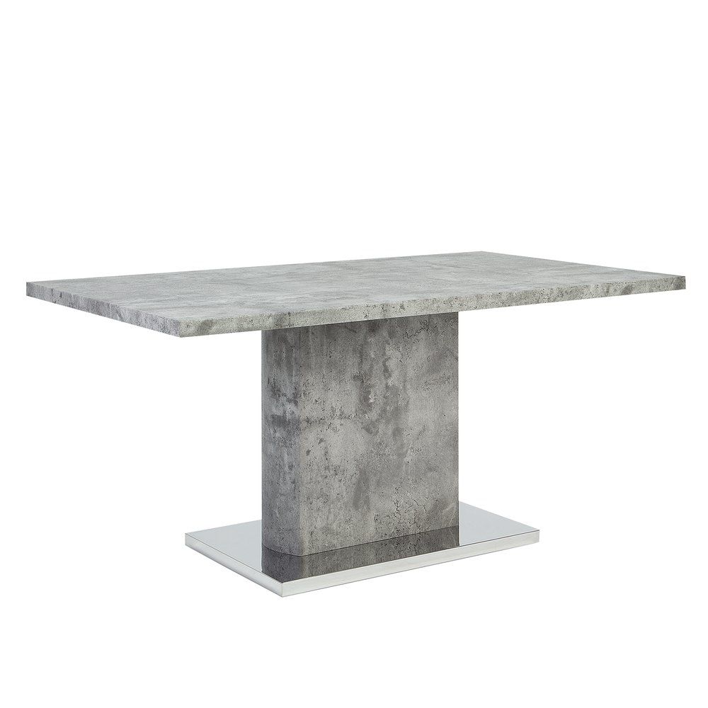 Dřevěný jídelní stůl s betonovým vzhledem PASADENA - Beliani.cz