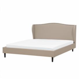 Čalouněná béžová postel 180x200 cm COLMAR