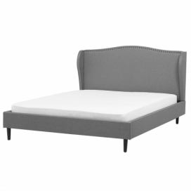 Čalouněná šedá postel 160x200 cm COLMAR