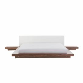 Vodní hnědá dřevěná postel 180x200 cm ZEN