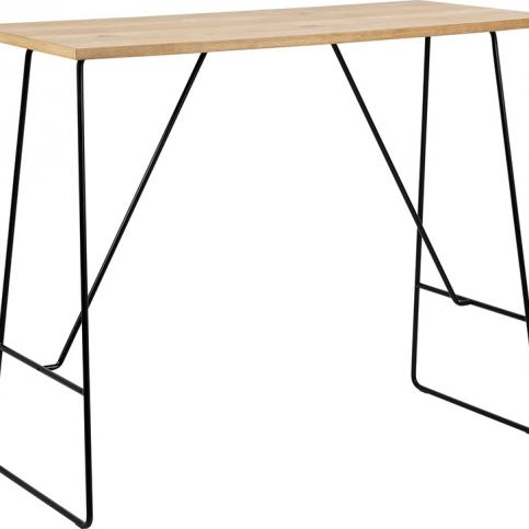 Design Scandinavia Barový stůl Sarah, 127 cm Barva: dub / černá - M DUM.cz